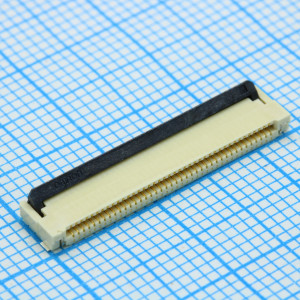XF2M4015-1A, Разъем для плоского шлейфа прямой 40 контактов, 1 ряд, розетка, шаг 0,02 дюйма