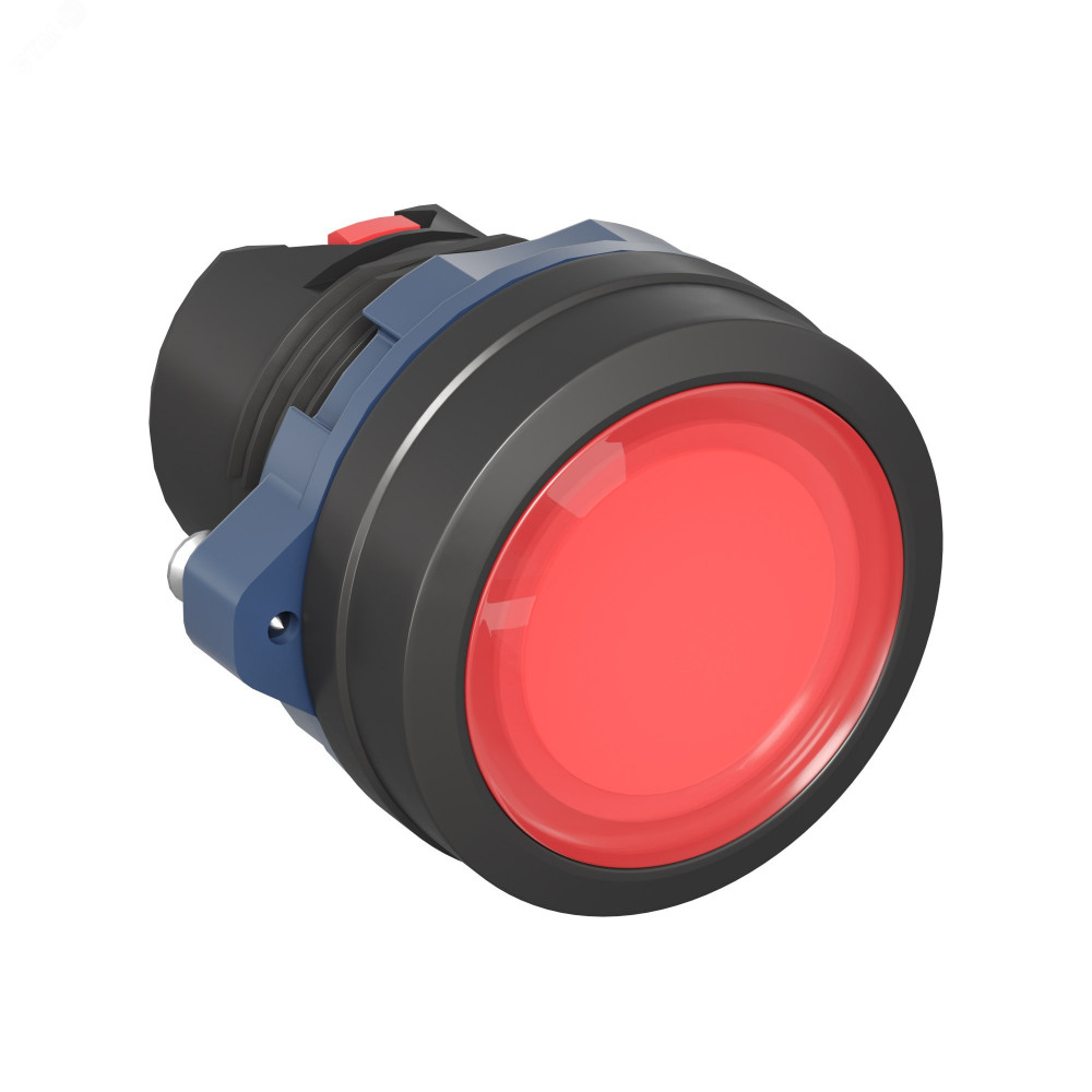 Изображение товара Головка кнопки плоская прозрачная с фиксацией красная M22P-FLLRP