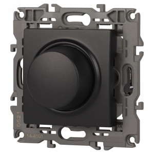 14-4101-05 Светорегулятор поворотно-нажимной, 400ВА 230В, IP20, Elegance, антрацит (6/60/180 Б0034344