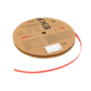 Термоусаживаемая трубка ТУТ нг 10/5 красная рулон PROxima tut-10-r