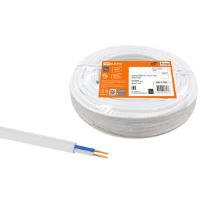 Провод ПГВВП 2х1,5 ГОСТ (10м), белый SQ0127-0352