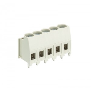 Клемма Wiecon 8191 R / 5 Z OB, Клемма, горизонтальный подвод кабеля, на плату, шаг: 5.0 мм, 5 полюсов, фиксация провода винтовая, исполнение: без маркировки, 300V, 16A, цвет: серый