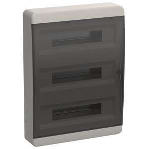 Корпус пластиковый ЩРН-П-54 IP41 черн. прозр. дверь TEKFOR TF5-KP12-N-54-41-K01-K03