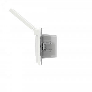 Розетка силовая, 2P+E, с з/ш, с крышкой, IP44, KANT, белая магнолия 7000013