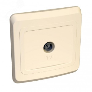 ЭТЮД Розетка телевизионная TV 0.7дБ скрытая бежевая TVC-002K