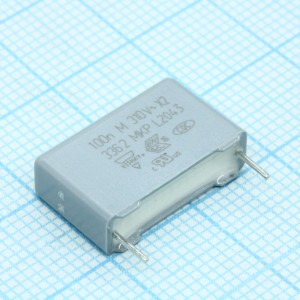 BFC233620104, Пленочный конденсатор X2 0,1мкФ 630VDC/310VAC ±20% 17,5х5х11мм 110°C
