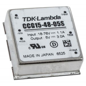 CCG154805S, Преобразователи постоянного тока в постоянный с изоляцией 15W 24/48Vin 5Vout 3A