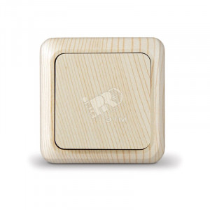 Выключатель Олимп одноклавишный сосна 5560797