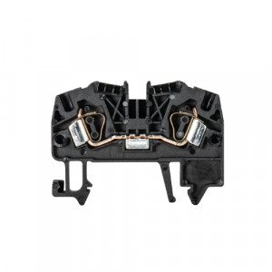 Проходная клемма WKF 4/35 Black, Проходная клемма, тип фиксации провода: пружинный, номинальное сечение: 4 мм кв., 32A, 800V, ширина: 6 мм, цвет: черный, тип монтажа: DIN35