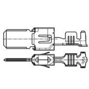 964304-1, Автомобильные разъемы FLACHSTECKER5 8X0 8