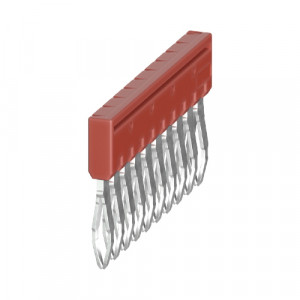 Соединительная перемычка IVB WTPN 1.5-10, Соединительная перемычка, 10 полюсов, изолированная, втычная, для клемм: WTPN 1.5, цвет: красный