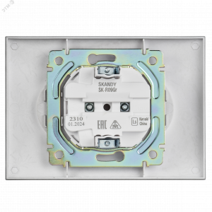 SKANDY Розетка 2-местная без заземления с защитными шторками 10А в сборе SK-R09Gr серый IEK SK-R23-10-K03-F