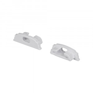 Заглушка ARH-BENT-W18 с отверстием 023092, Заглушка с отверстием для профиля ARH-BENT-W18-2000 ANOD. Материал пластик, белый. Цена за 1 шт.