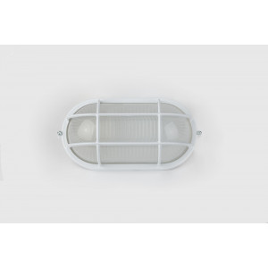 Светильник НБП 04-60-002 Акватермо алюминий/стекло решетка IP54 E27 max 60Вт 212х105 овал белый Б0048425