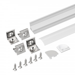 Профиль с экраном SL-KANT-H16-2000 ANOD+OPAL 036843, Комплект с круглым экраном. Алюминиевый анодированный угловой профиль для светодиодных лент и линеек. Габаритные размеры (LхWхH): 2000x16x16 мм. Ширина площадки для ленты 8 мм. В комплекте с матовым экраном, 2 заглушками и 4 держателями.