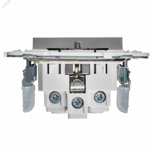 SKANDY Розетка с заземлением с защитными шторками 16А SK-R04S серебряный IEK SK-R14-16-K23
