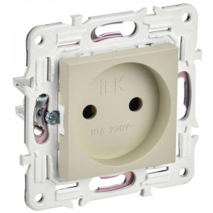 SKANDY Розетка без заземления без защитных шторок 10А SK-R02B бежевый IEK SK-R10-10-K10