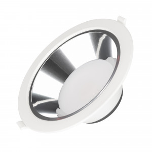 Светильник IM-STORM-R175-20W Day4000-MIX (WH, 80 deg, 230V) 032433, Светильник даунлайт с изменяемой цветовой температурой и переключателем на корпусе. Мощность 20 Вт, св. поток 2000 лм, 100 лм/Вт, белый 6000К, или дневной 4000К, или теплый 3000К (выбор цвета свечения при установке, фиксированный), CRI>80, угол 80°, напря