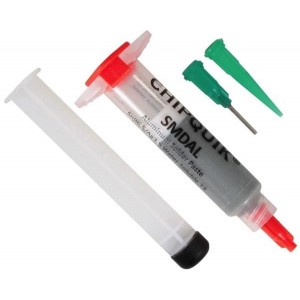 SMDAL, Припой Aluminum Припой Paste Water-Soluble Sn96.5/Ag3.5 T3 (5cc/10g syringe)