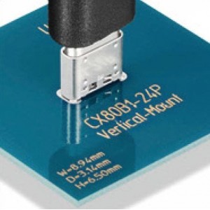 CX80B1-24P, USB-коннекторы USB 3.1 GEN 2 24P RECEPT VERT 5A SMT