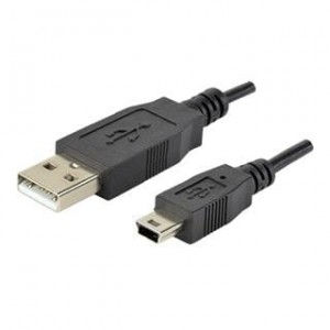 CBL-UA-MB-1, Кабели USB / Кабели IEEE 1394 Cable, 1000 mm, USB type A to USB mini B, 5V/1A, 480Mbps, 28 AWG, PVC