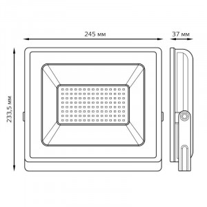 Прожектор светодиодный Elementary 100Вт 6500К IP65 9500лм 170-264В ДО черн. 613100100