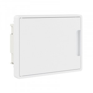 Щиток встраиваемый FRAME 8мод. с бел. дверцей с 2 шинами PEN на 6 и 8 отверст. бел. DKC F08B1WW