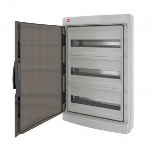 Щиток настенный с дверцей 54 мод.,IP65, серый, с клеммным блоком 63А RB54W6TGD