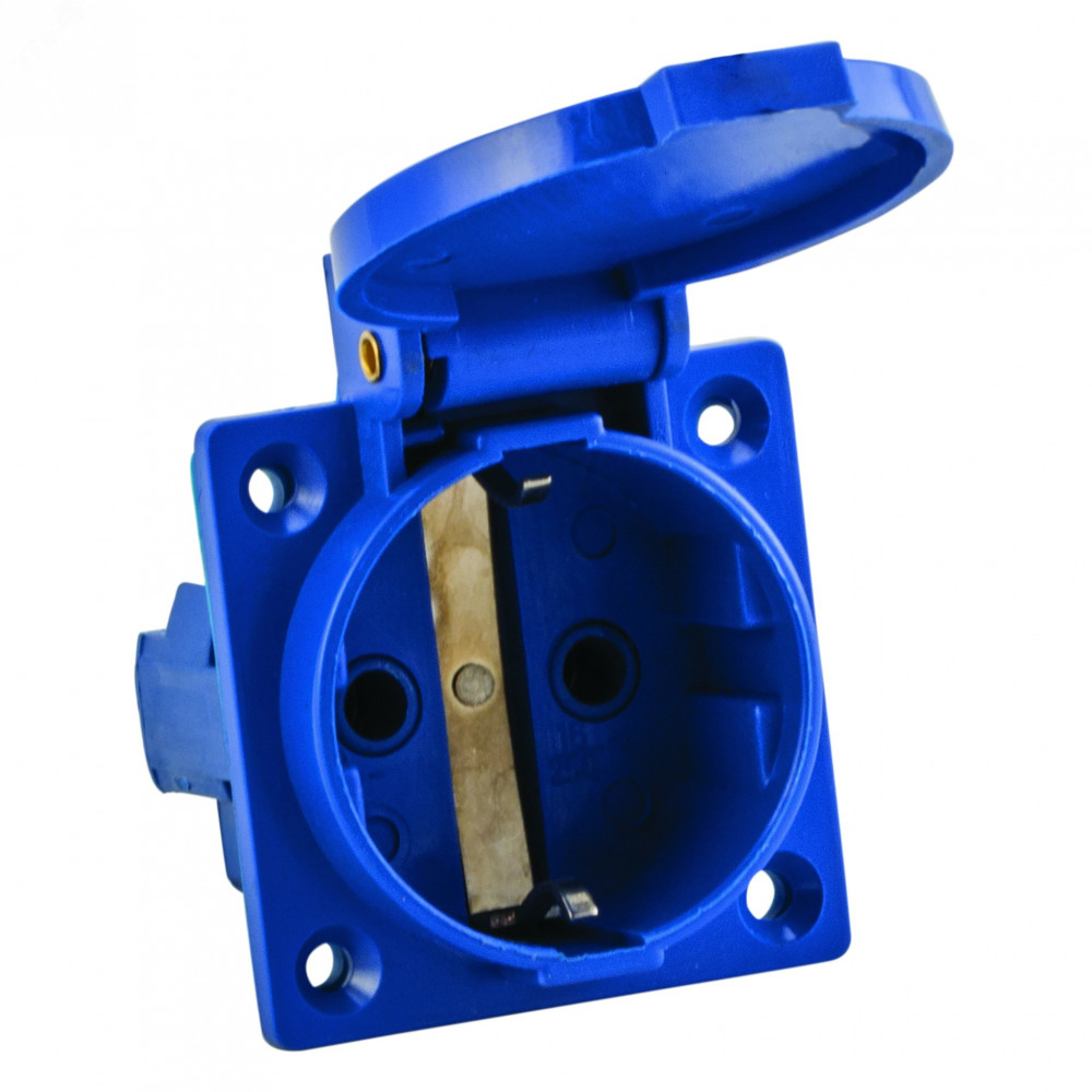 Изображение товара Розетка панельная 112 скрытая 16А IP44 с защитной крышкой EKF ps-112-16-220