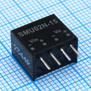 SMU02N-15, Преобразователь DC/DC, на печатную плату, 2 Вт