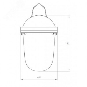Светильник НСП 41-200-001 без решетки Желудь сталь / стекло IP54 E27 max 200Вт 185х260 белый Б0052018