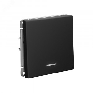 Выключатель 1-кл. ArtGallery (сх. 1а) 10AX с подсветкой механизм карбон SE GAL001013