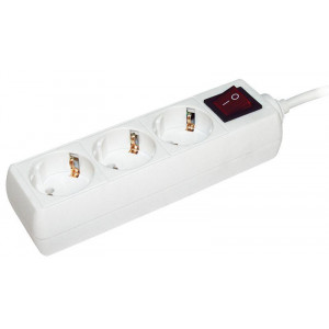 Удлинитель 3х3м с заземл. 16А IP20 У03К 2P+PE 250В ПВС 3х1 с выкл. WYP10-16-03-03-ZK-N