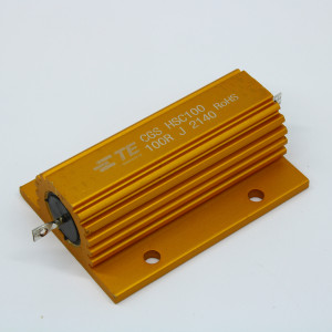 1625999-1, Резистор проволочный постоянный в алюминиевом корпусе 100Вт 100Ом ±5% аксиальный