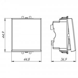 Выключатель модульный 1-кл. 2мод. Avanti 