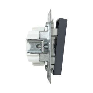 Механизм выключателя, двухклавишный, кнопочный, графит Эпика EKF UP1-SWG-23