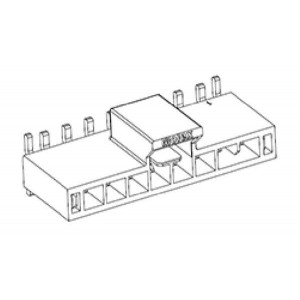 105431-1202, Проводные клеммы и зажимы NANO-FIT HDR SMT VT SGL 2CKT 15AU BLK