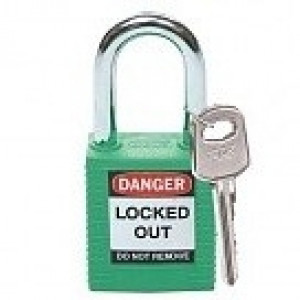 gws51345, Замки нейлоновые со стальной дужкой, высота дужки – 38 мм, диаметр дужки – 6.4 мм, нейлоновый корпус, размеры корпуса – 45х38х20 мм, цвет – зеленый, 6 шт/упак