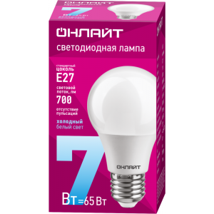 Лампа светодиодная 61 139 OLL-A60-7-230-6.5K-E27 7Вт грушевидная 61139