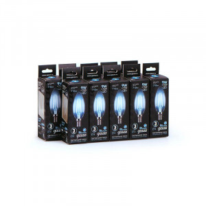 Лампа светодиодная филаментная Black Filament 9Вт свеча 4100К нейтр. бел. E14 710лм 103801209