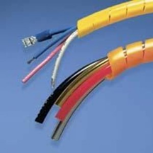 T25F-C8, Non-Heat Shrink Tubing and Sleeves Spiral Wrap .25 (6.3mm) x 100' Poly