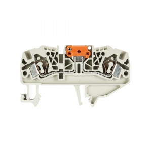 Клемма с размыкателем WKF 4 TKM/35, Клемма с ножевым размыкателем, тип фиксации провода: пружинный, номинальное сечение: 4 мм кв., 20A, 800V, ширина: 6 мм, цвет: серый, тип монтажа: DIN35