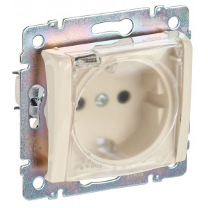 Розетка 1-м СП Valena IP44 2P+E с заземл. механизм сл. кость (DIY-упак.) IEK 695640