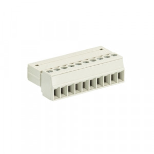 Вилочный разъем на кабель 8513 SU/10, Вилочный разъем, прямой, на кабель, шаг: 3.5 мм, 10 полюсов, фиксация провода винтовая, исполнение: без маркировки, 250V, 8А, цвет: серый