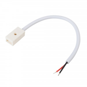 Коннектор FAST-MONO-8mm-X1-PS 025321, Коннектор для подключения герметичных светодиодных лент с шириной платы 8мм серии RTW 2-5000PS-50m и RTW 2-5000PS. Длина провода 200мм.