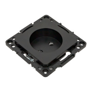 Розетка 1-м СП Стокгольм 10А IP20 без заземл. защ. шторки механизм черн. PROxima EZR10-022-10