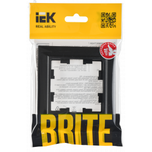 Рамка 1-м BRITE РУ-1-БрЧ черн. BR-M12-K02