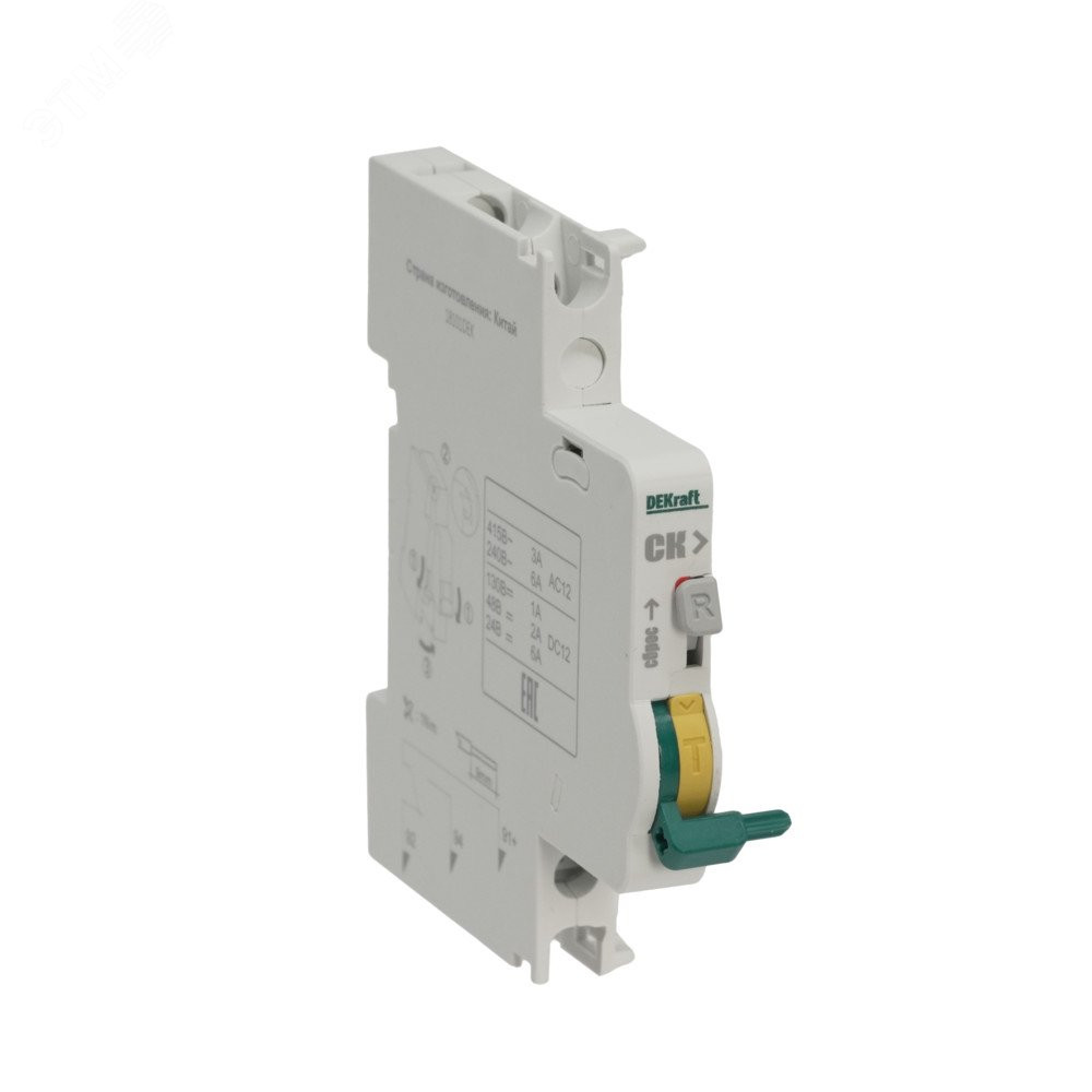 Изображение товара Контакт сигнальный для ВА-101 DEKraft, 1 НО контакт, винтовое подключение