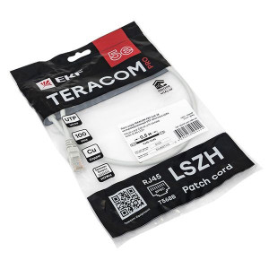 Патч-корд кат.5E UTP неэкранир. LSZH сер. 0.5м TERACOM PRO TRP-5EUTP-LSH-05M-GY