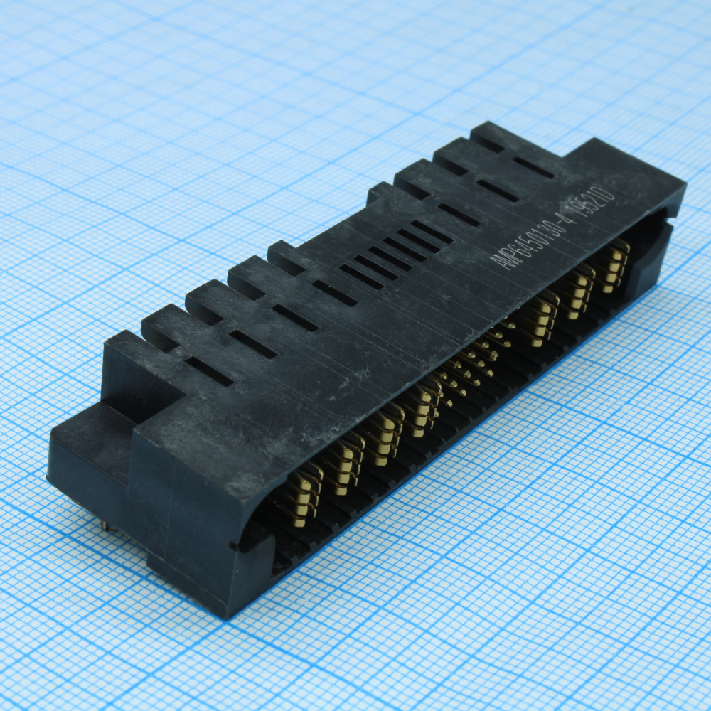 Изображение товара Соединитель плата-плата 24 контакта шаг 2.54мм угловой монтаж в отверстие